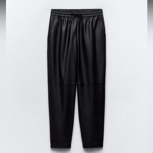 Zara Faux Leather Joggers